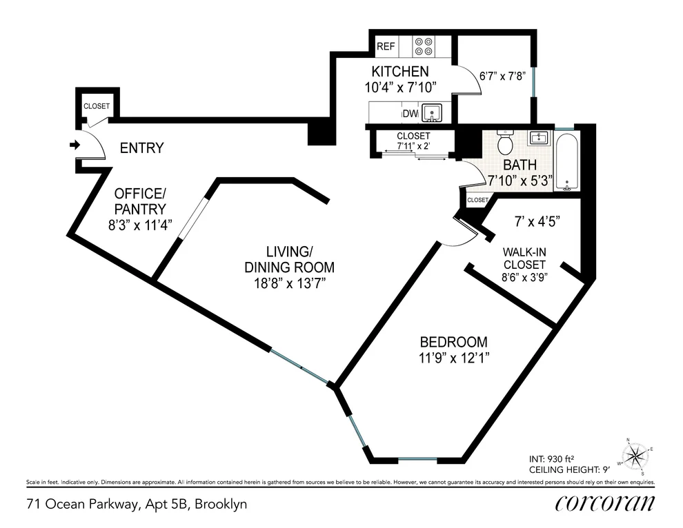 Unit for sale at 71 OCEAN Parkway, Brooklyn, NY 11218