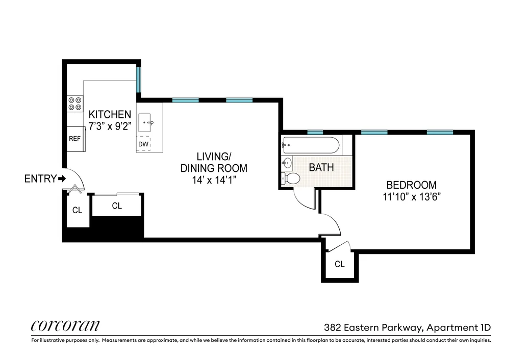 Unit for sale at 382 EASTERN Parkway, Brooklyn, NY 11225