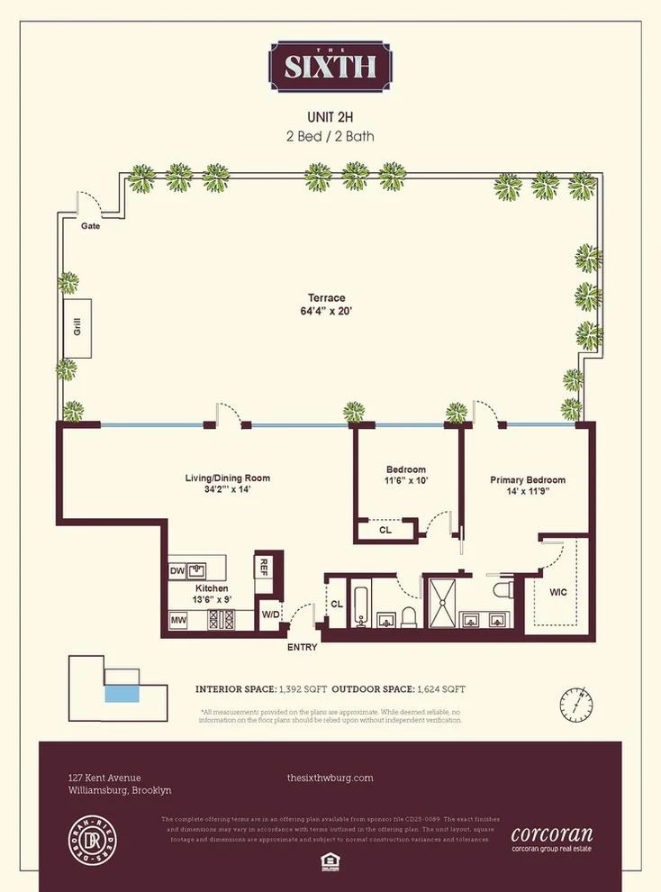 Unit for sale at 127 KENT Avenue, Brooklyn, NY 11249