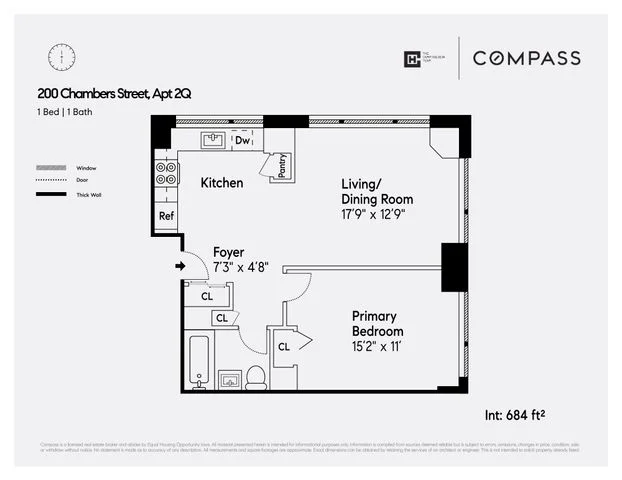 Unit for sale at 200 Chambers Street, Manhattan, NY 10007