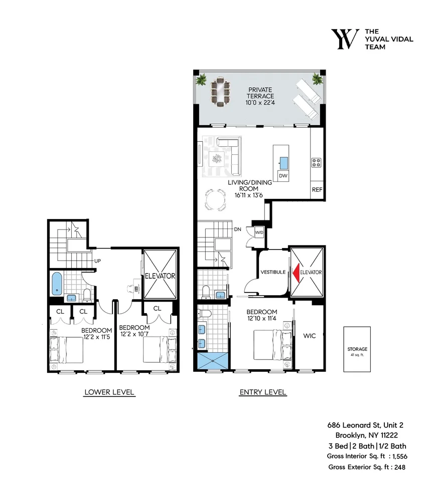 Unit for sale at 686 Leonard Street, Brooklyn, NY 11222