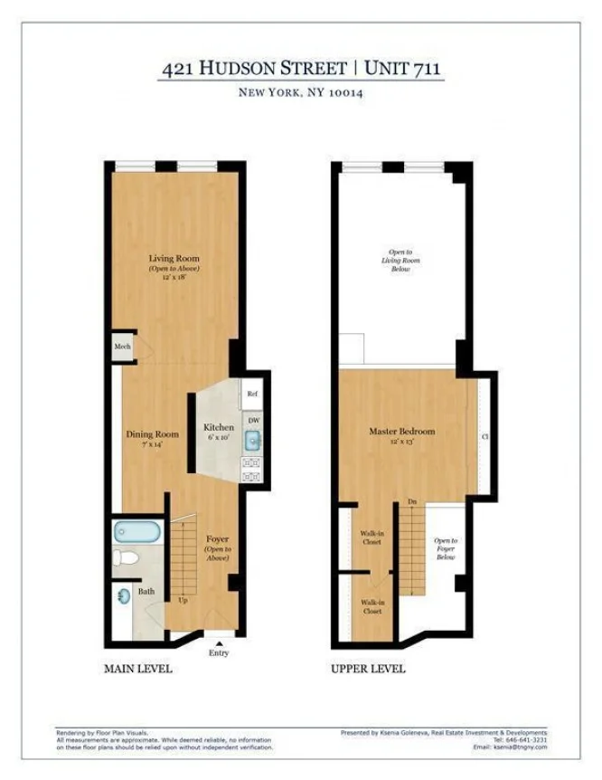Unit for sale at 421 HUDSON Street, Manhattan, NY 10014