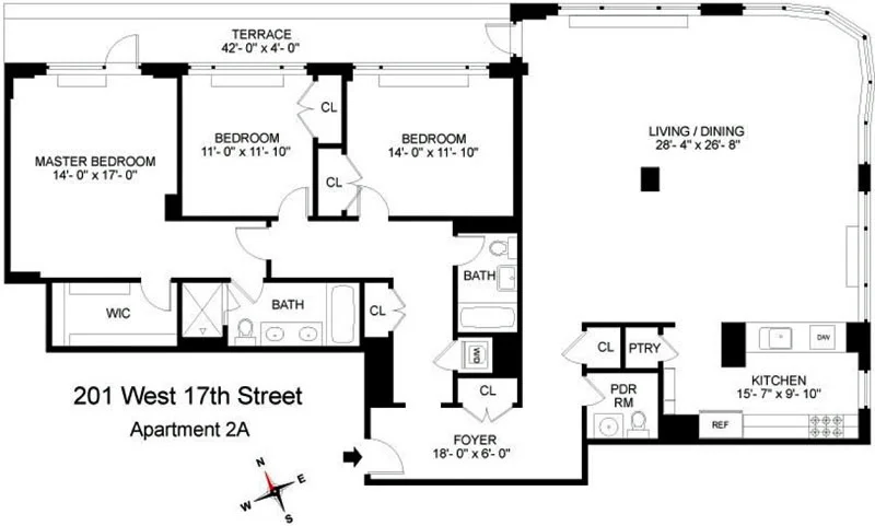 Unit for sale at 201 W 17th Street, Manhattan, NY 10011