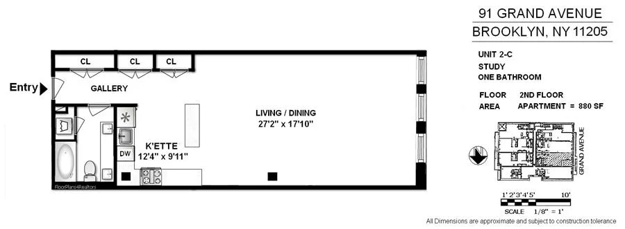 Unit for sale at 91 Grand Avenue, Brooklyn, NY 11205