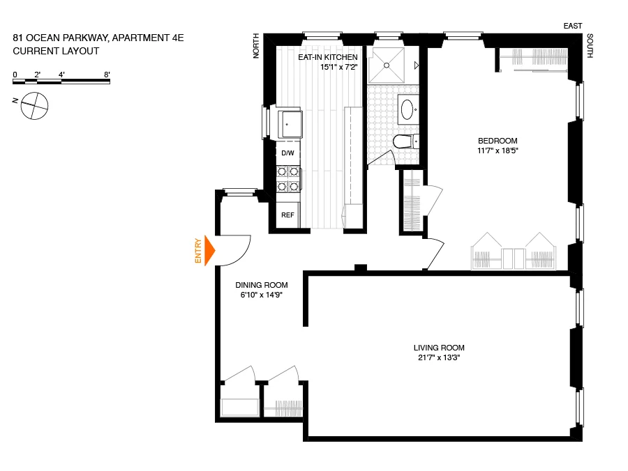 Unit for sale at 81 OCEAN Parkway, Brooklyn, NY 11218
