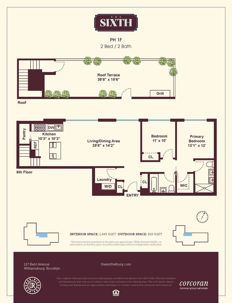 Unit for sale at 127 KENT Avenue, Brooklyn, NY 11249