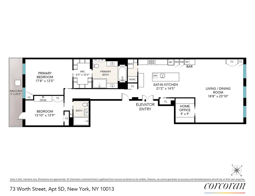 Unit for sale at 73 WORTH Street, Manhattan, NY 10013