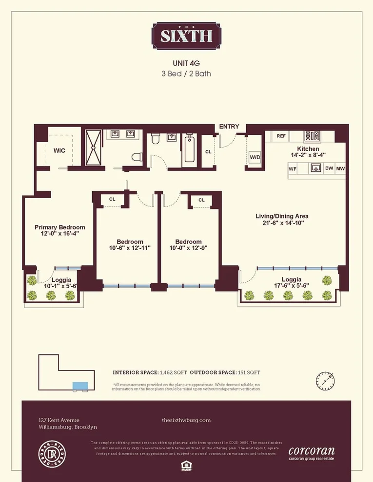 Unit for sale at 127 KENT Avenue, Brooklyn, NY 11249