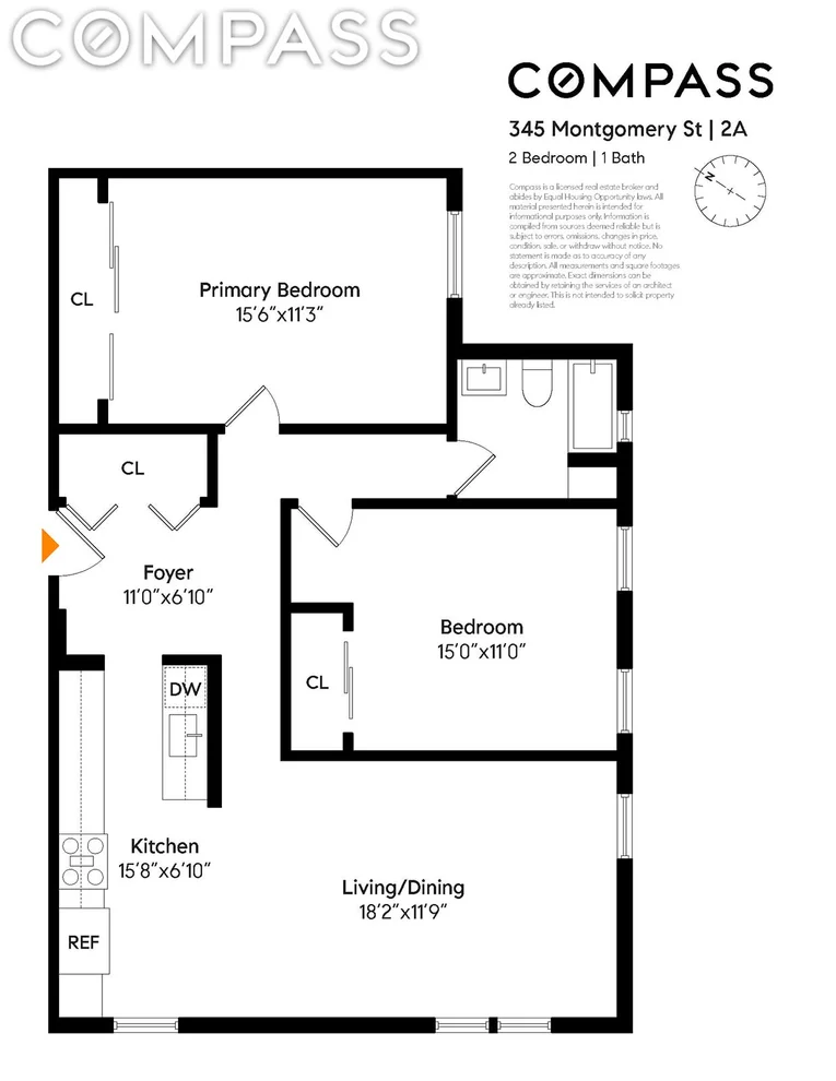 Unit for sale at 345 Montgomery Street, Brooklyn, NY 11213