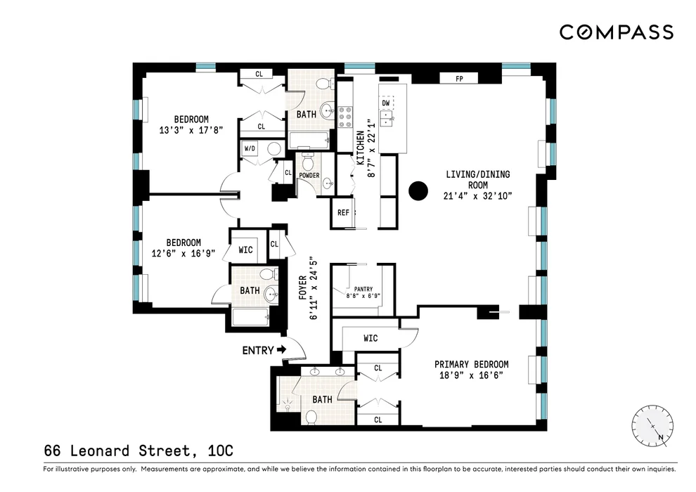 Unit for sale at 66 Leonard Street, Manhattan, NY 10013