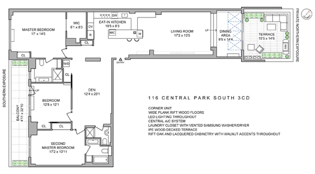 Unit for sale at 116 Central Park S, Manhattan, NY 10019