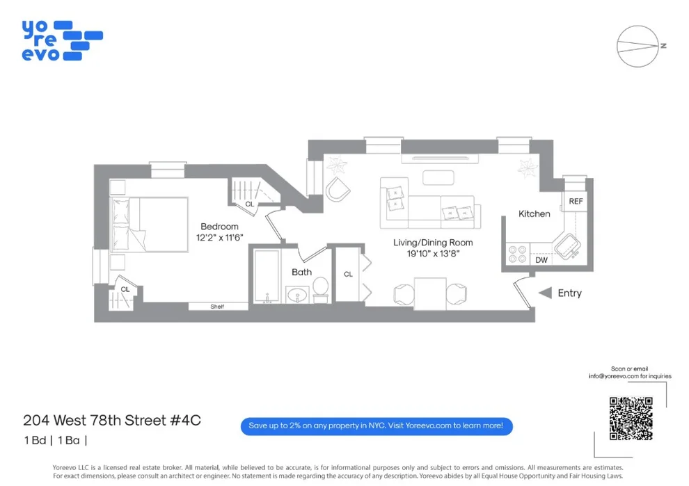 Unit for sale at 204 W 78th Street, Manhattan, NY 10024