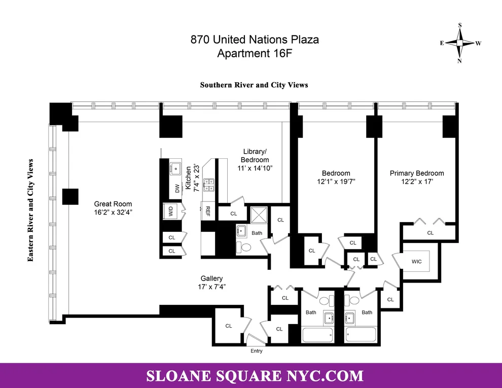 Unit for sale at 870 UNITED NATIONS Plaza, Manhattan, NY 10017