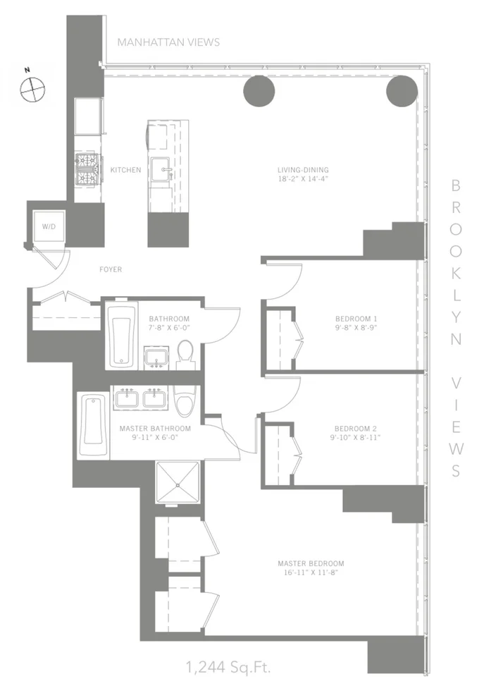 Unit for sale at 1 NORTHSIDE PIERS, Brooklyn, NY 11211