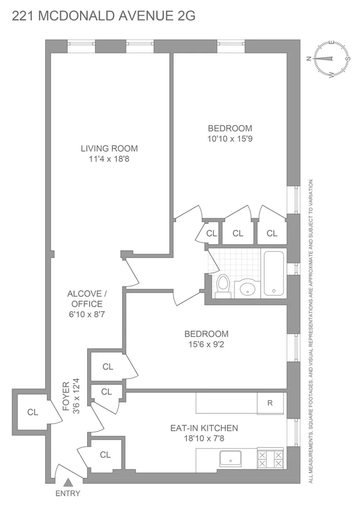 Unit for sale at 221 MCDONALD Avenue, Brooklyn, NY 11218