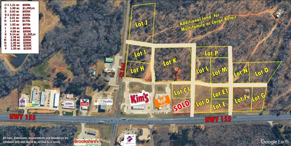 Unit for sale at 20175 S Hwy 155 LOT E1, Flint, TX 75762