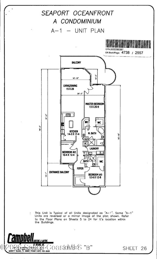 Unit for sale at 817 Mystic Drive, Cape Canaveral, FL 32920