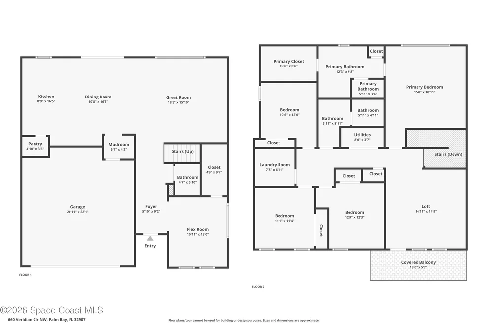 Unit for sale at 660 Veridian Circle NW, Palm Bay, FL 32907