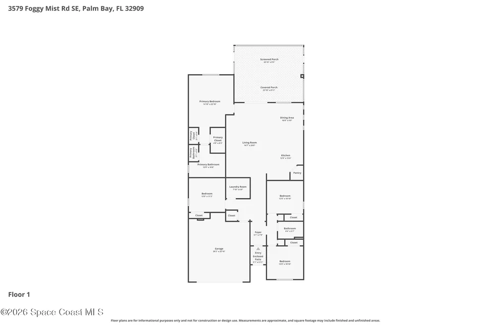 Unit for sale at 3879 Foggy Mist Road SE, Palm Bay, FL 32909