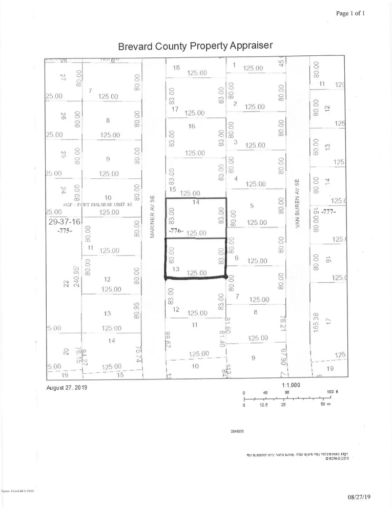 Unit for sale at 1361 SE & 1371 Mariner Adjacent Lots Avenue SE, Palm Bay, FL 32909