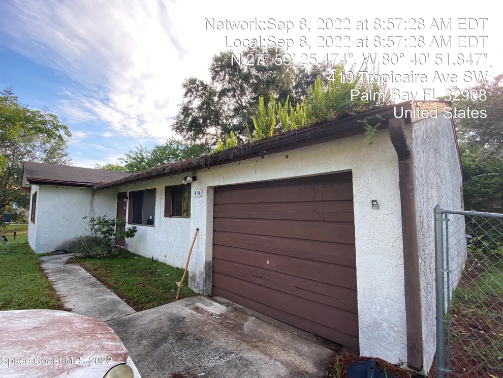 Unit for sale at 419 Tropicaire Avenue SW, Palm Bay, FL 32908